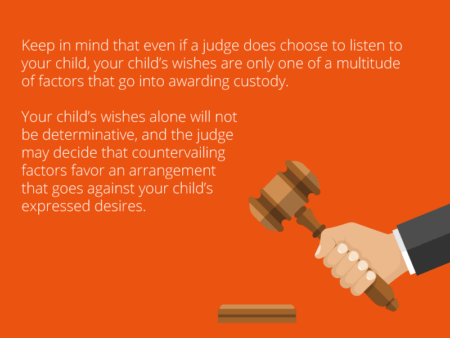 child's wishes in divorce