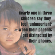 children feel unimportant when parents are on their phones